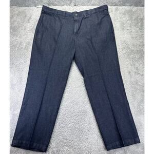 Haggar Work To Weekend Blue Denim Pants Men’s 42x29 Classic‎ Fit Comfort Waist